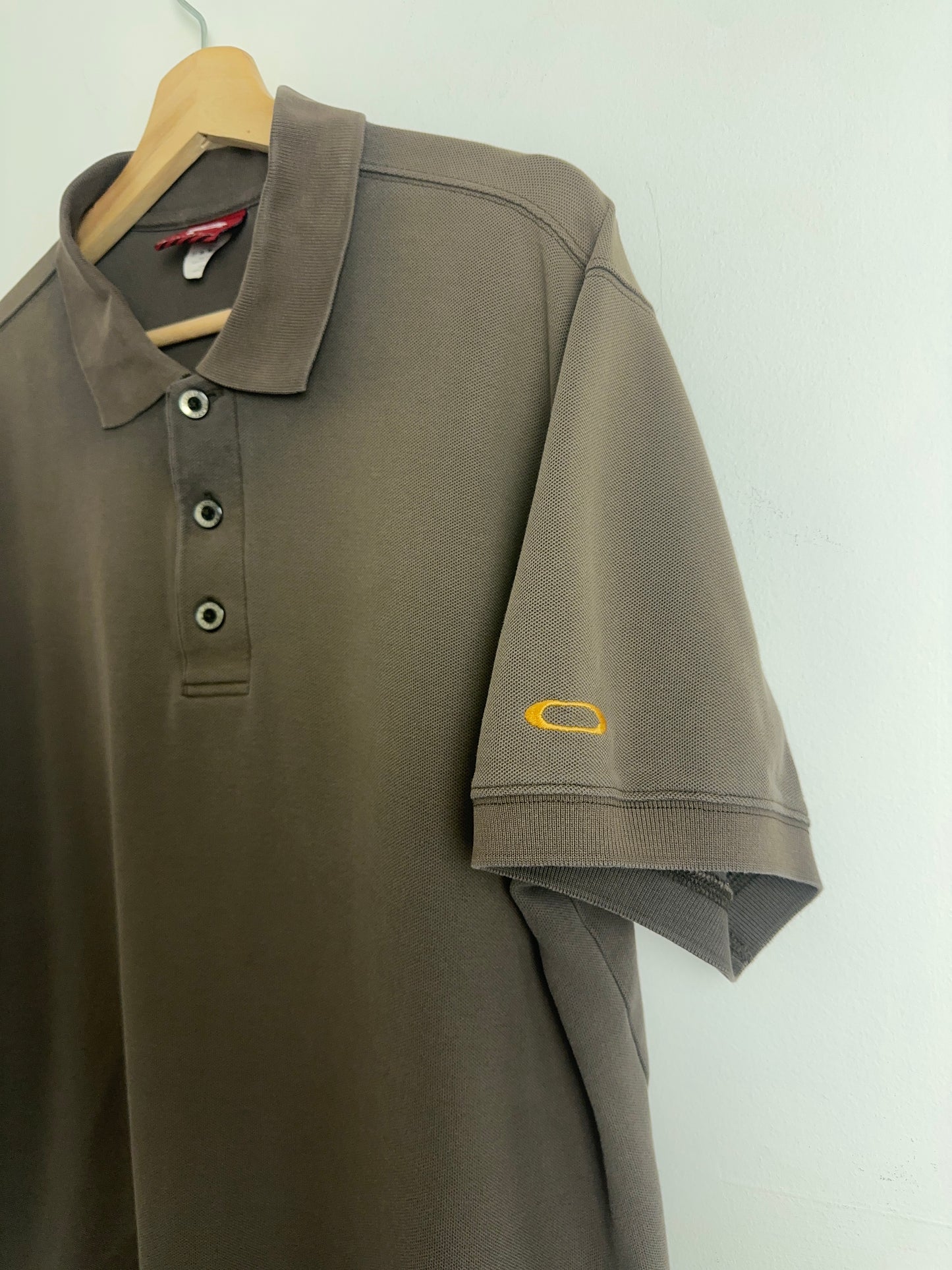 Vintage Oakley Brown Cotton Polo (L)