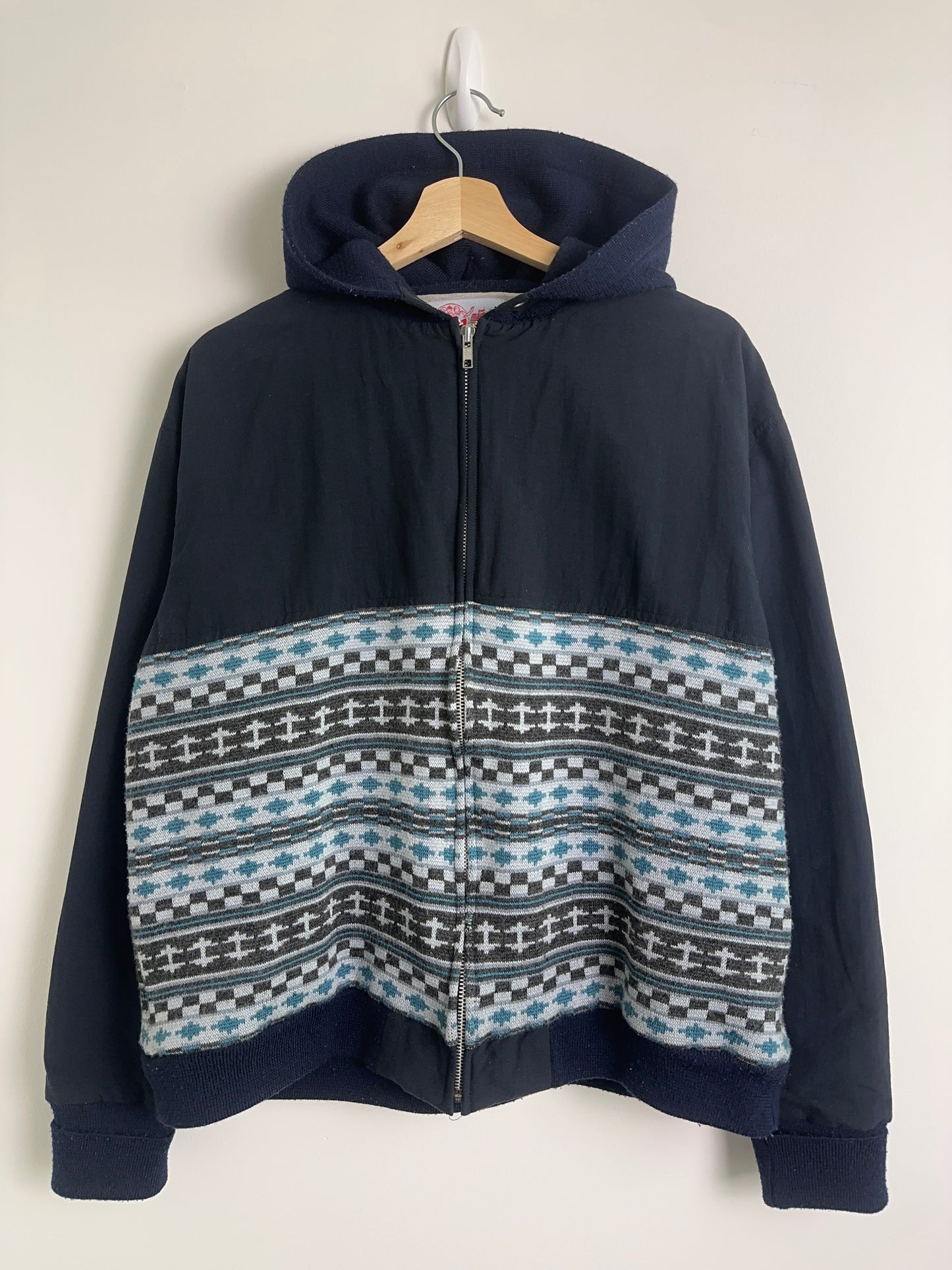 2003 Madhectic Knit Paneled Hoodie (M)