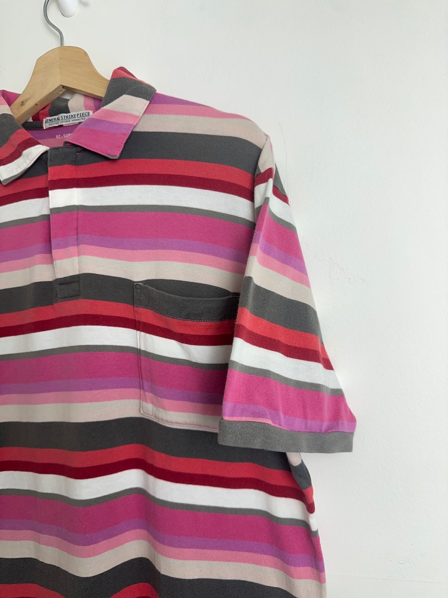 2002 Electric Cottage Striped Polo (M)