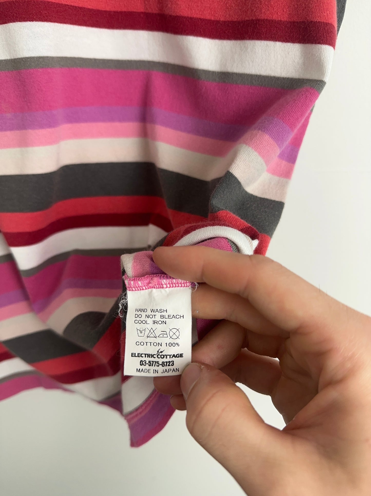 2002 Electric Cottage Striped Polo (M)