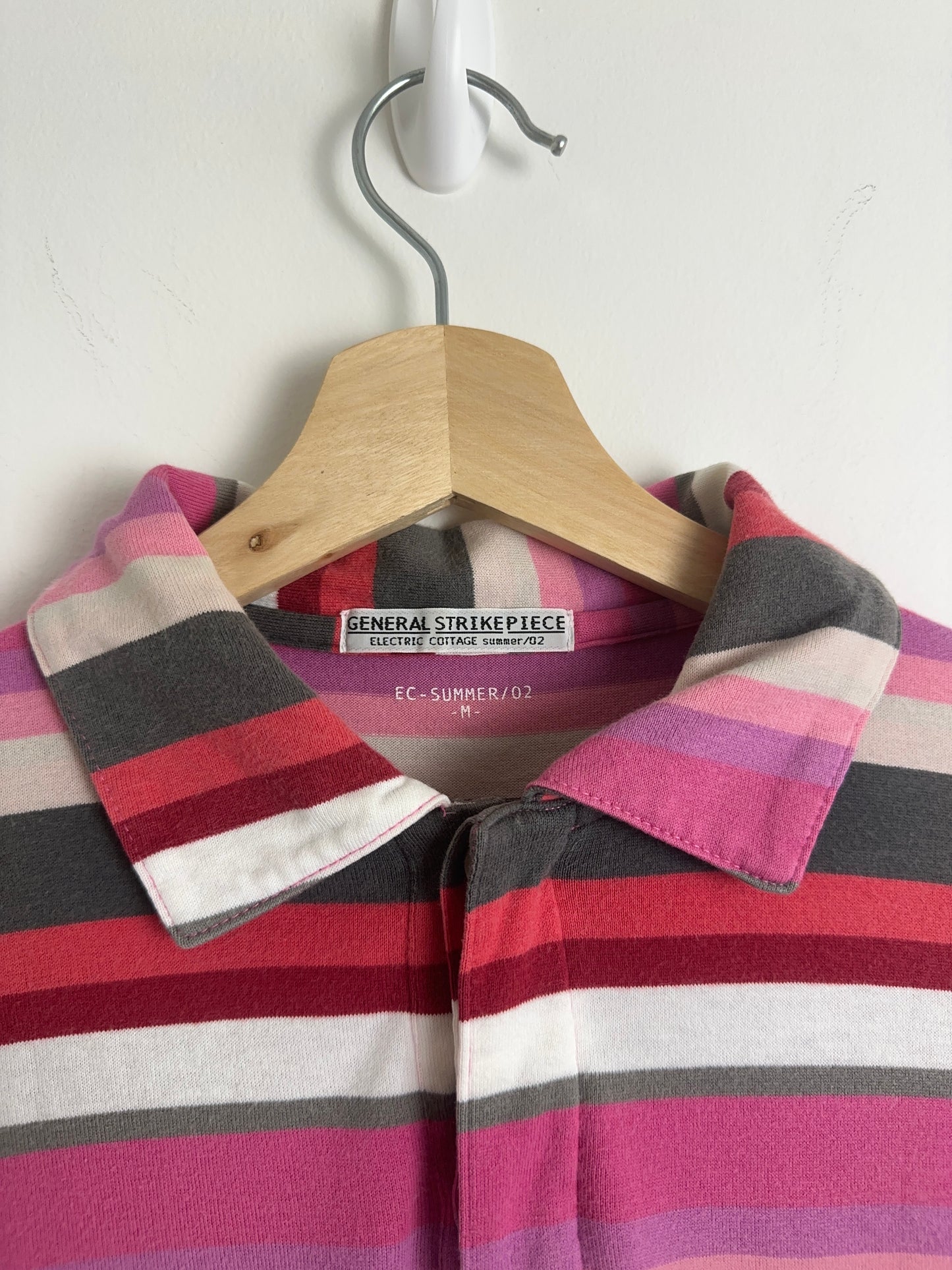 2002 Electric Cottage Striped Polo (M)