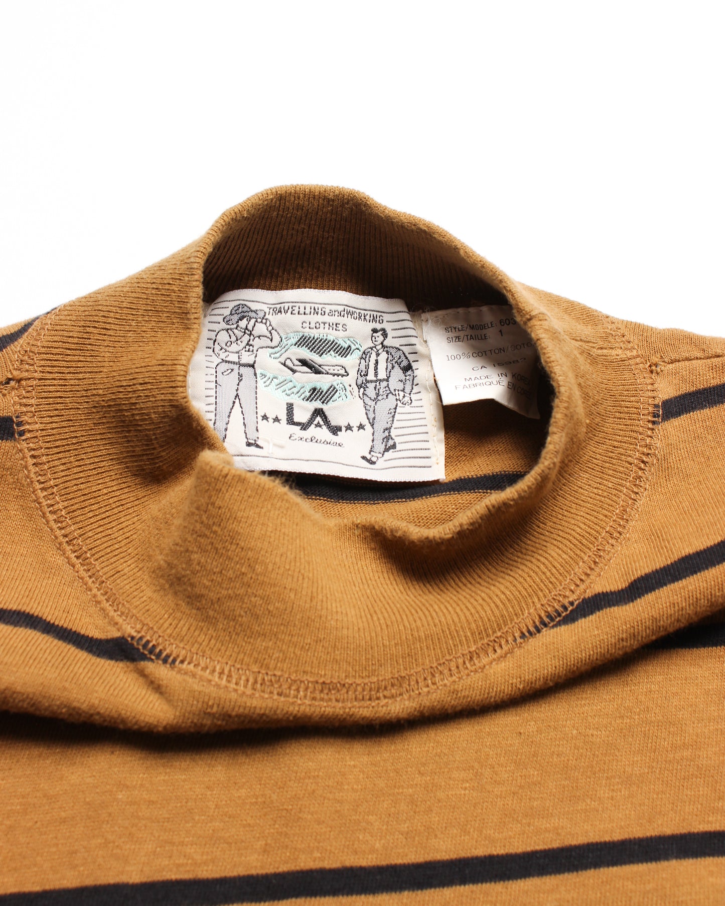 1980's Striped Mockneck Longsleeve (M)