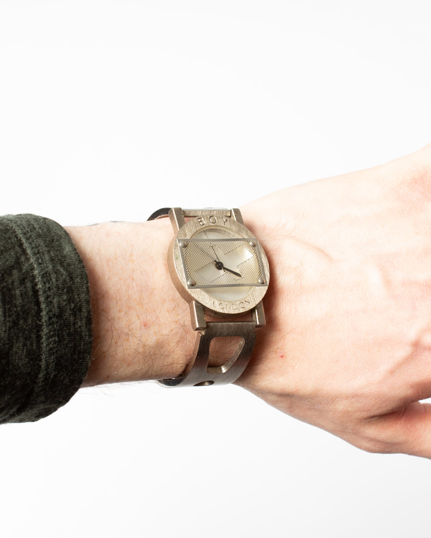 Vintage Boy London Industrial Stainless Steel Watch