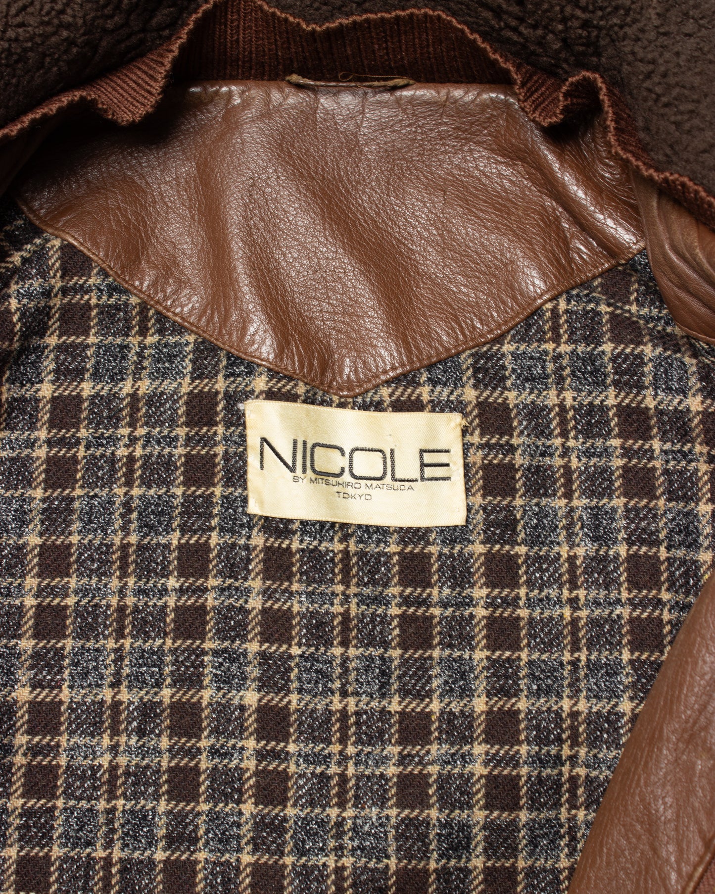 1980's Nicole by Mitsuhira Matsuda Leather Bomber (M-L)