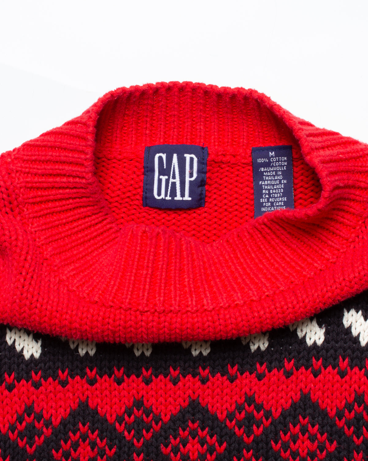 1990's GAP Cotton Nordic Knit (M)