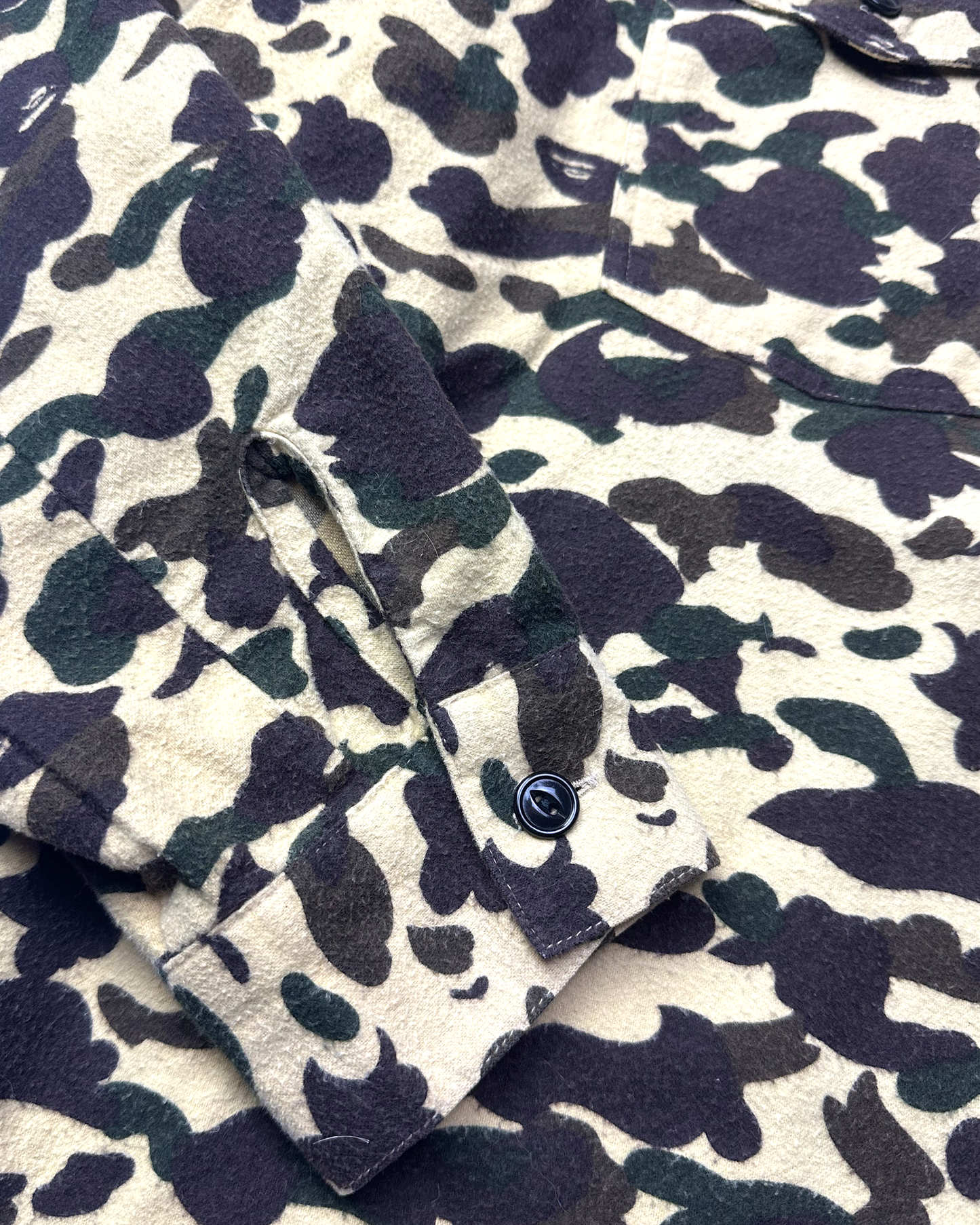 90's Bape Camo Chamois Shirt (L)