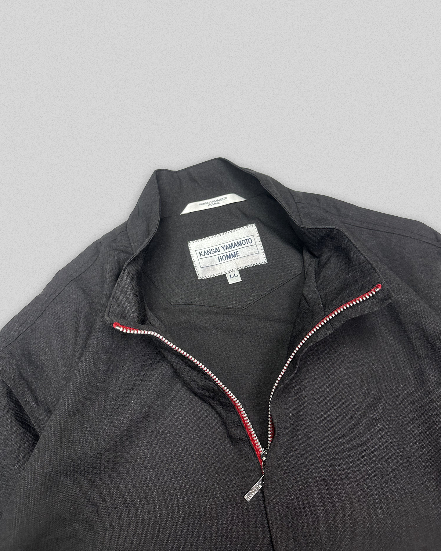 00's Kansai Yamamoto Homme Hemp Blend Zip-Up (L)