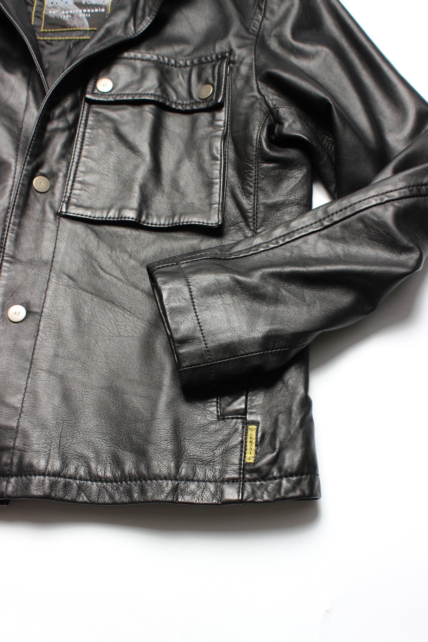 Armani Jeans Leather Jacket (M)