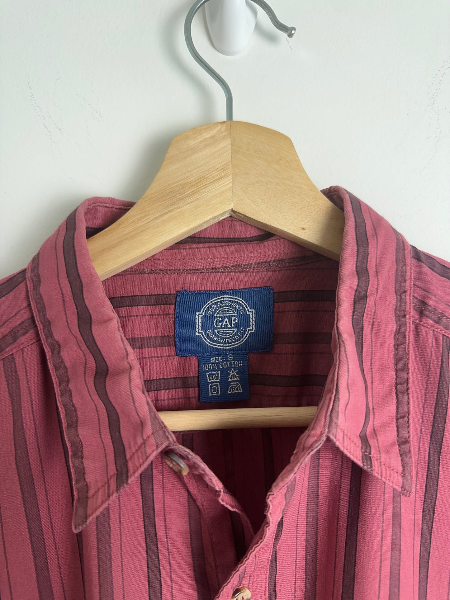 80’s GAP Striped Collared Shirt (M)