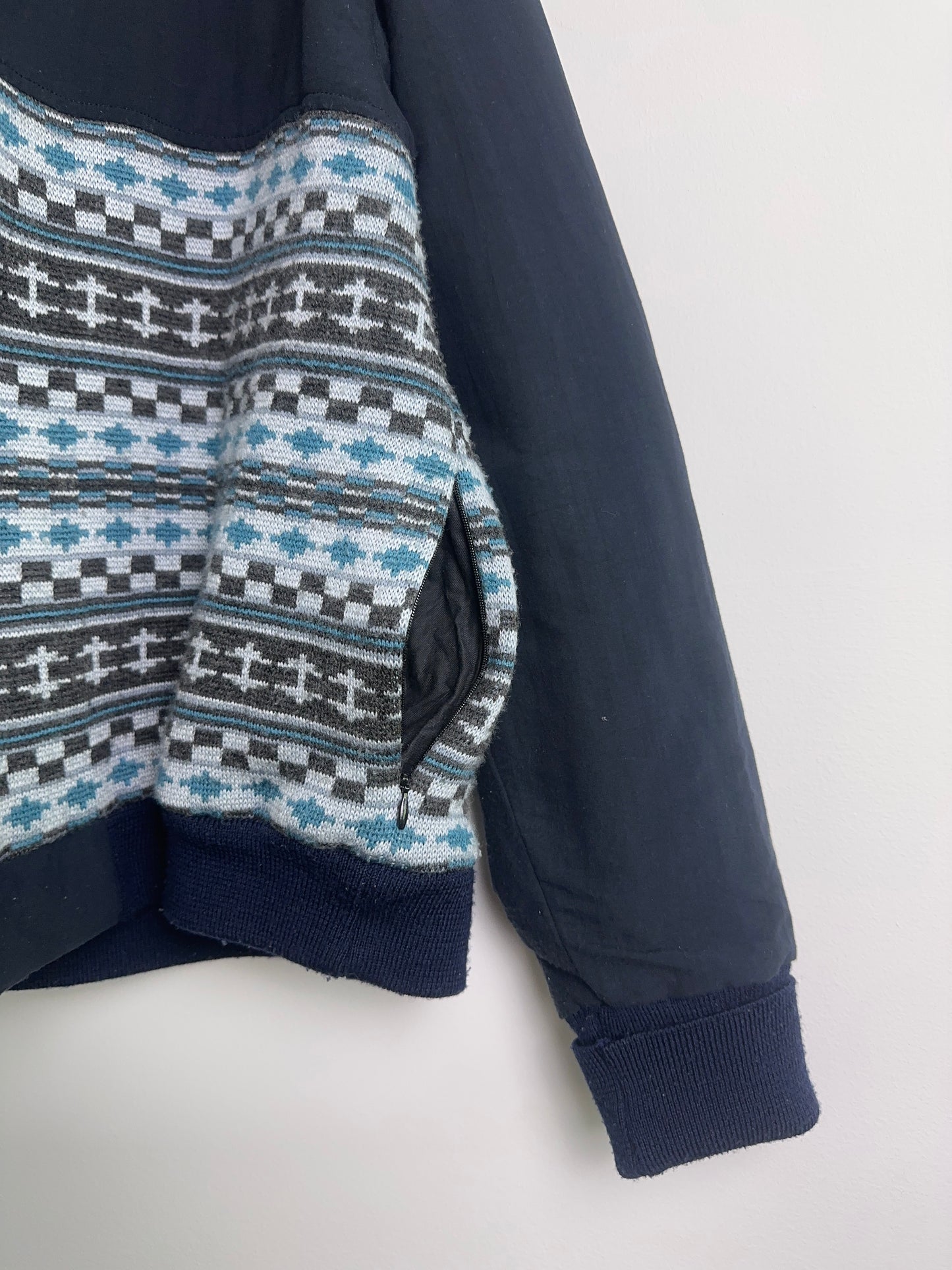 2003 Madhectic Knit Paneled Hoodie (M)
