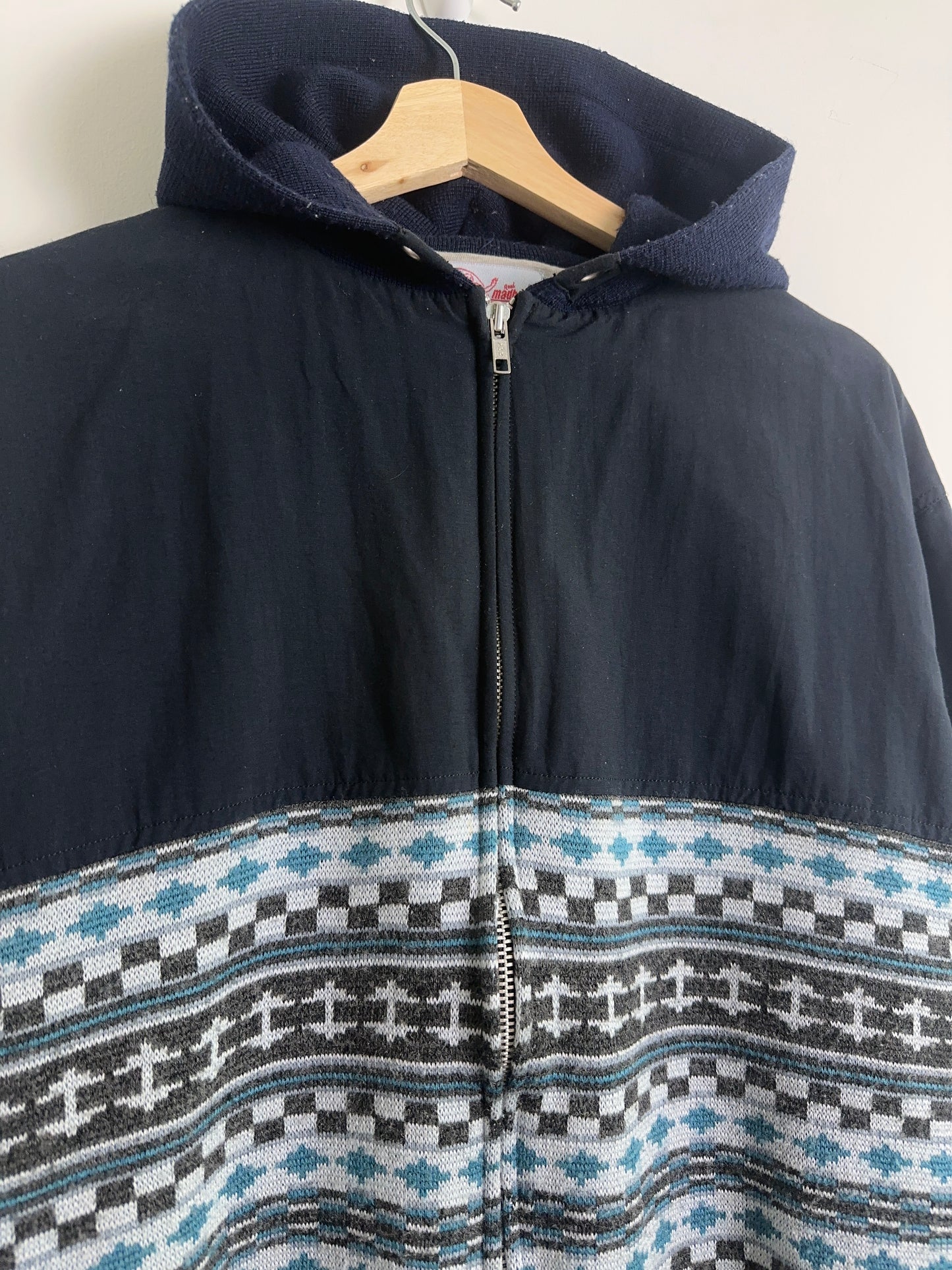 2003 Madhectic Knit Paneled Hoodie (M)