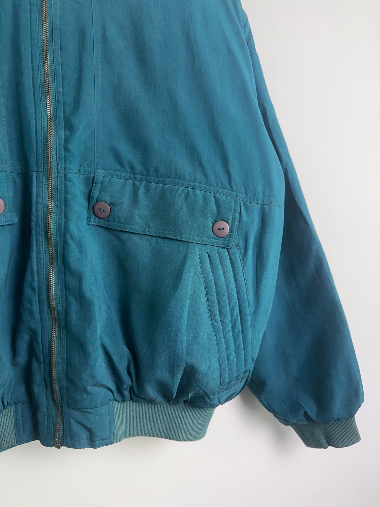 Vintage Silk Bomber Jacket (L)