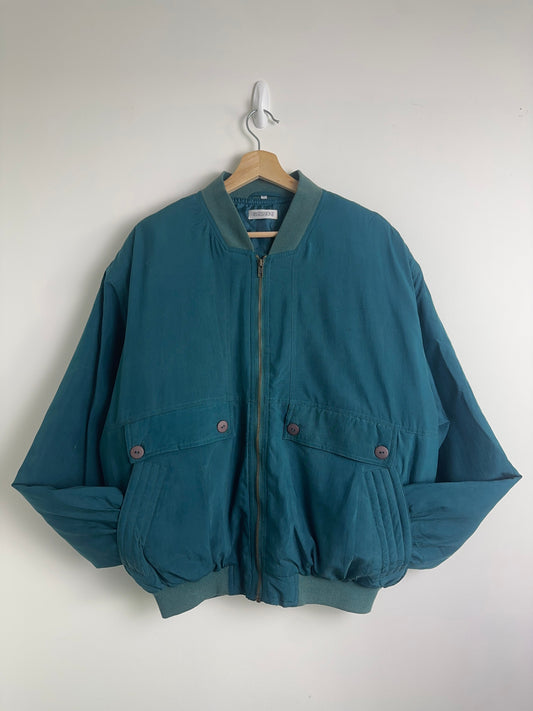 Vintage Silk Bomber Jacket (L)