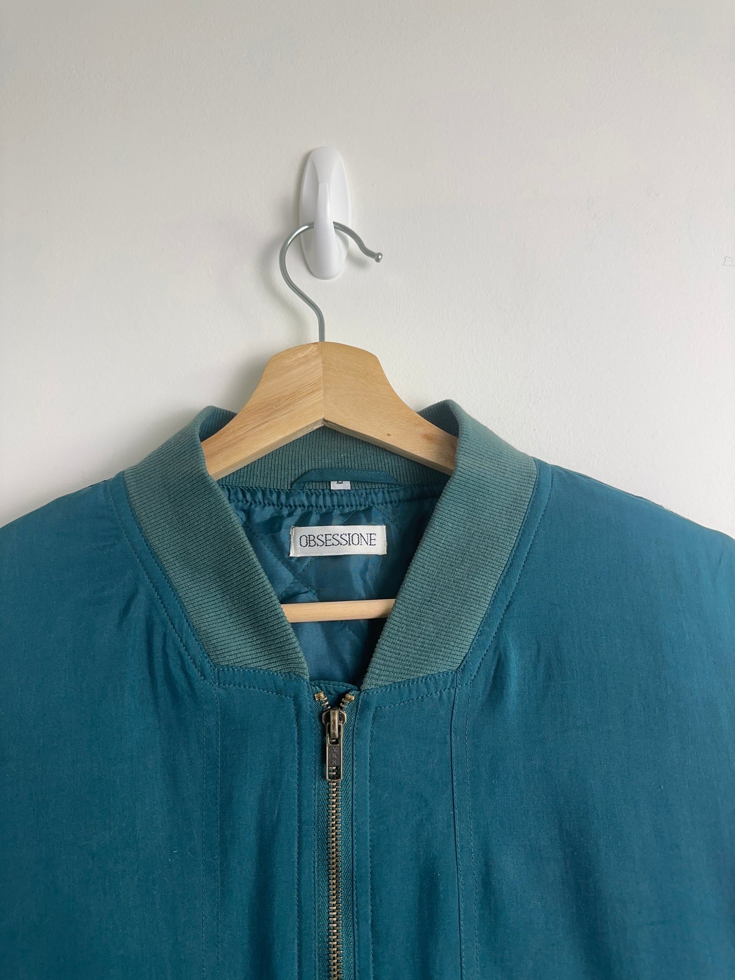Vintage Silk Bomber Jacket (L)