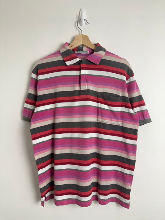 2002 Electric Cottage Striped Polo (M)