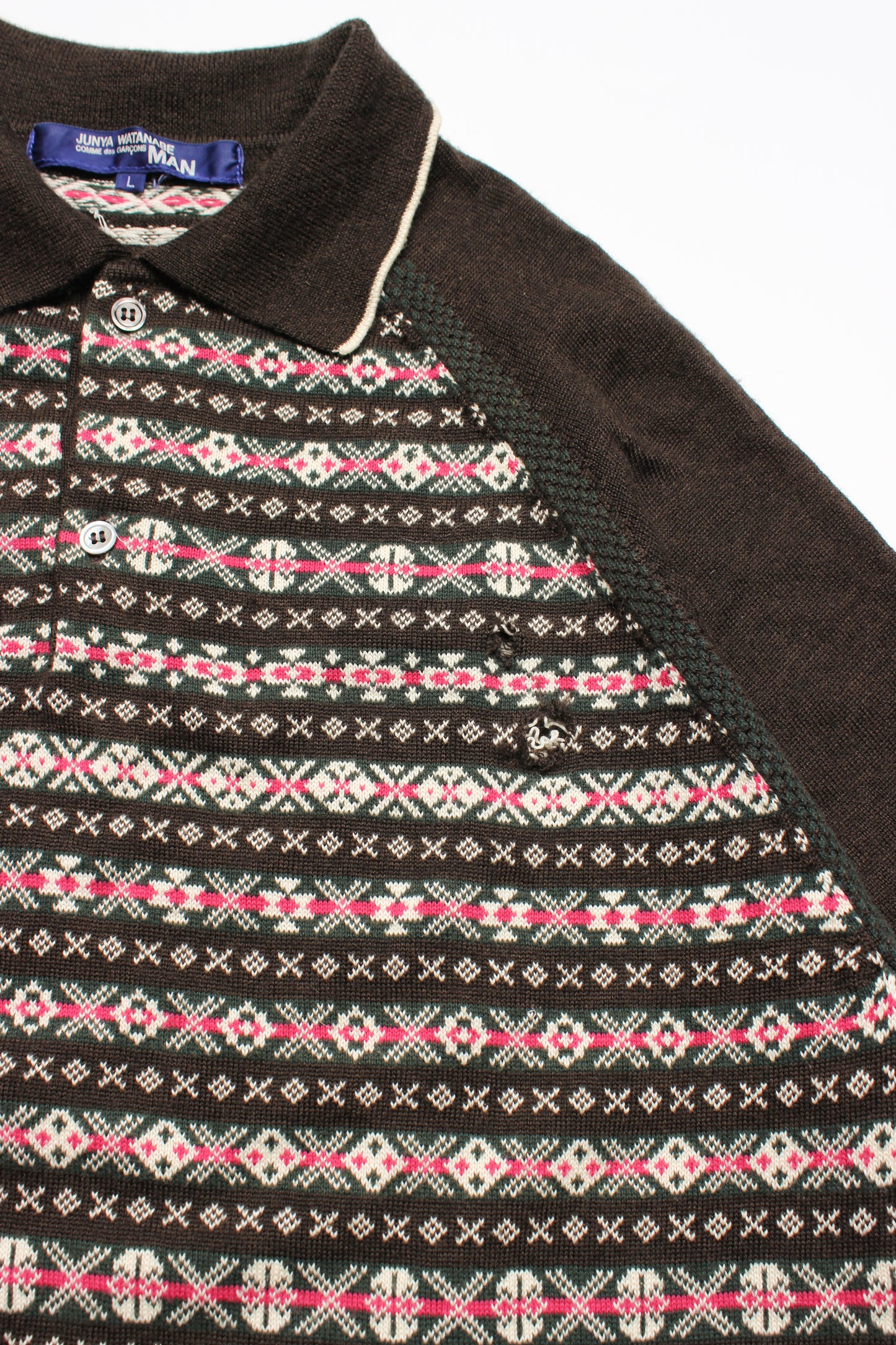 2005 Junya Watanabe Nordic Knit Polo (M)