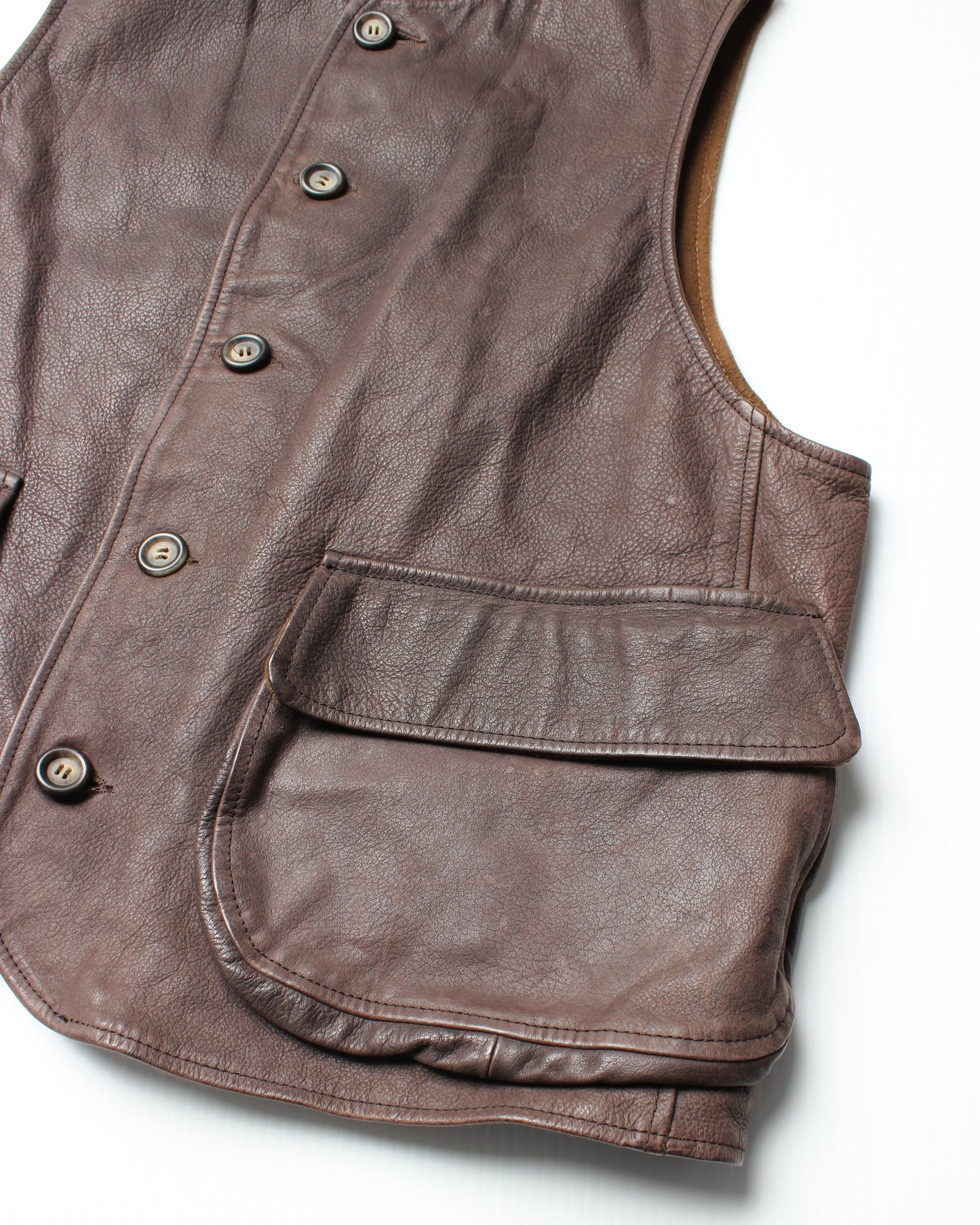 90's Armani Jeans Leather Vest (M)