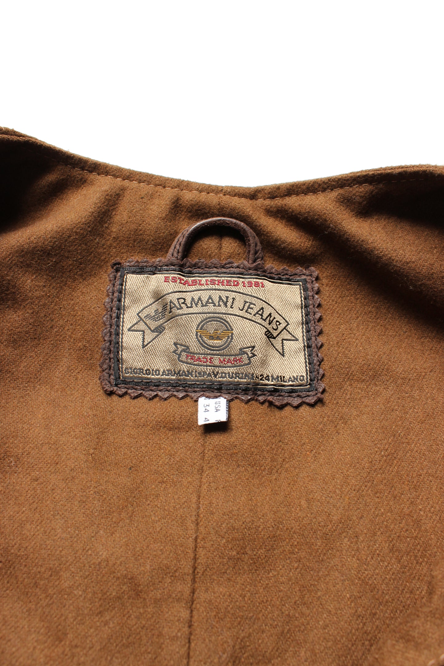 90's Armani Jeans Leather Vest (M)