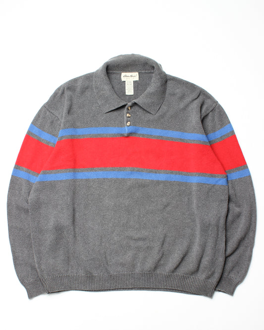 Vintage Eddie Bauer Cotton Knit Collared Pullover (XL)