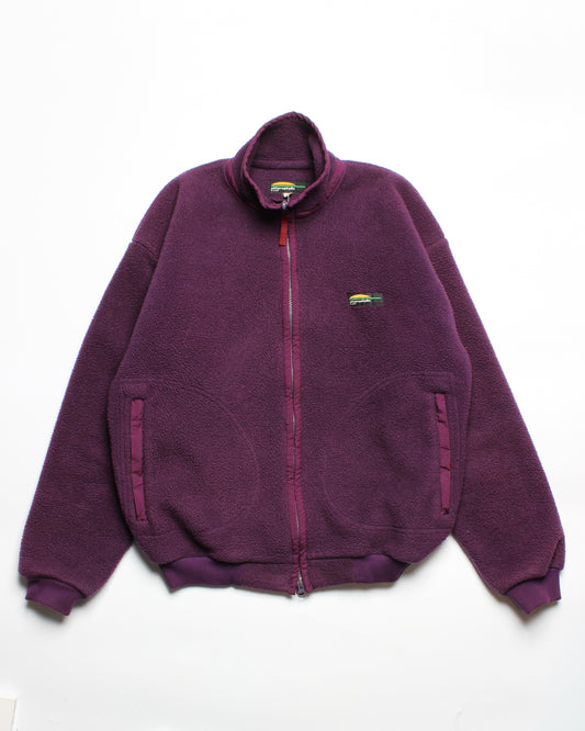 1990's Chlorophylle Wine Fleece Zip Up (S)