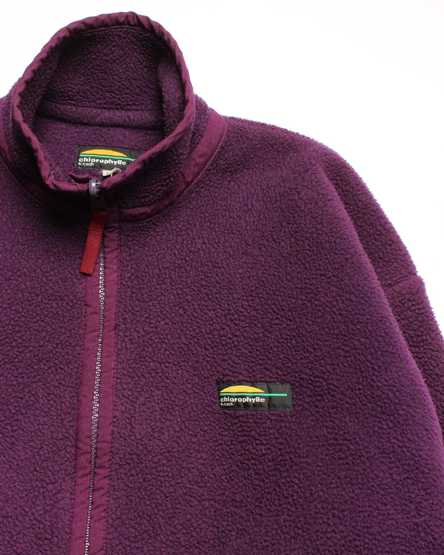 1990's Chlorophylle Wine Fleece Zip Up (S)