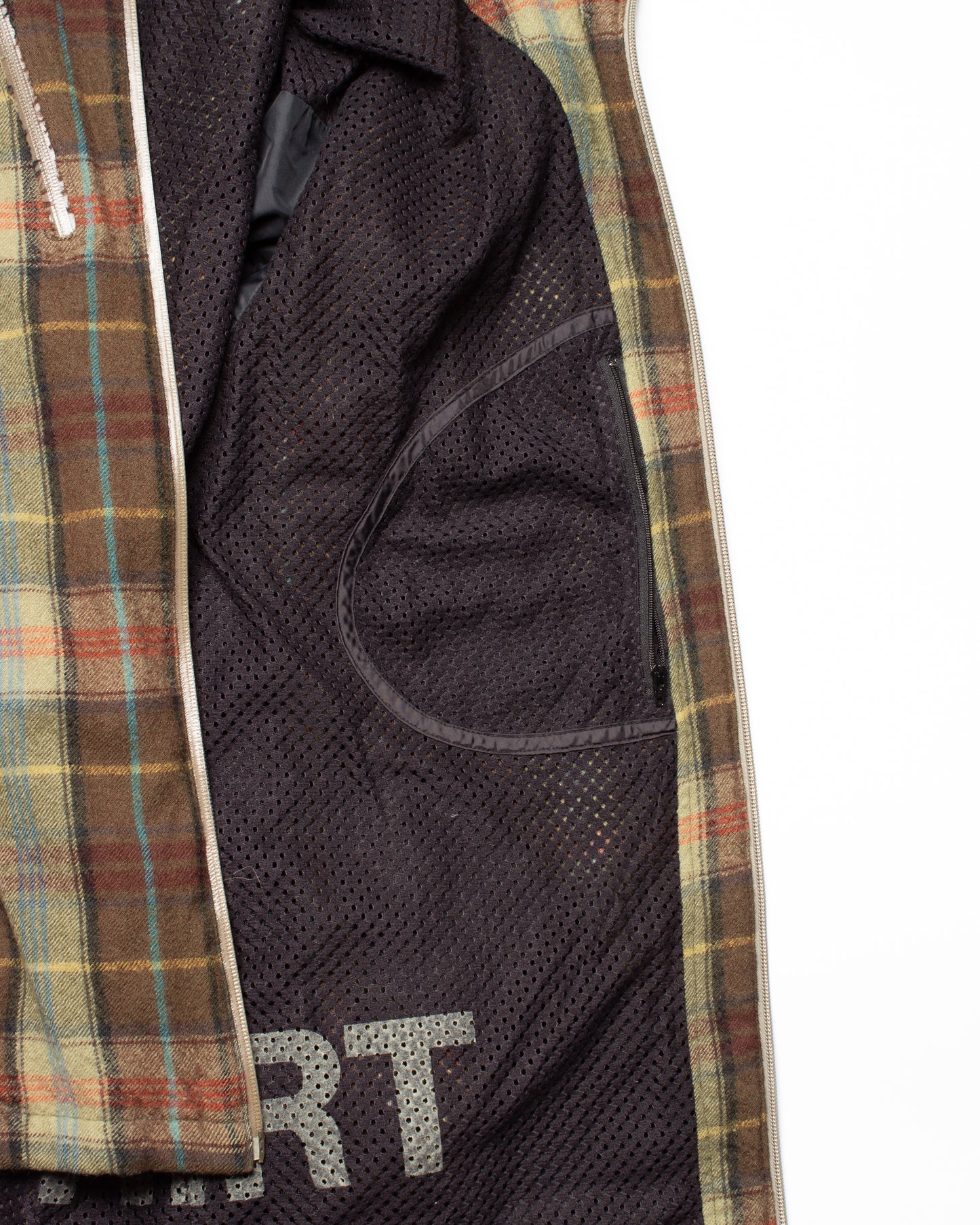 2008 CDG Shirt Wool Plaid Jacket (L)
