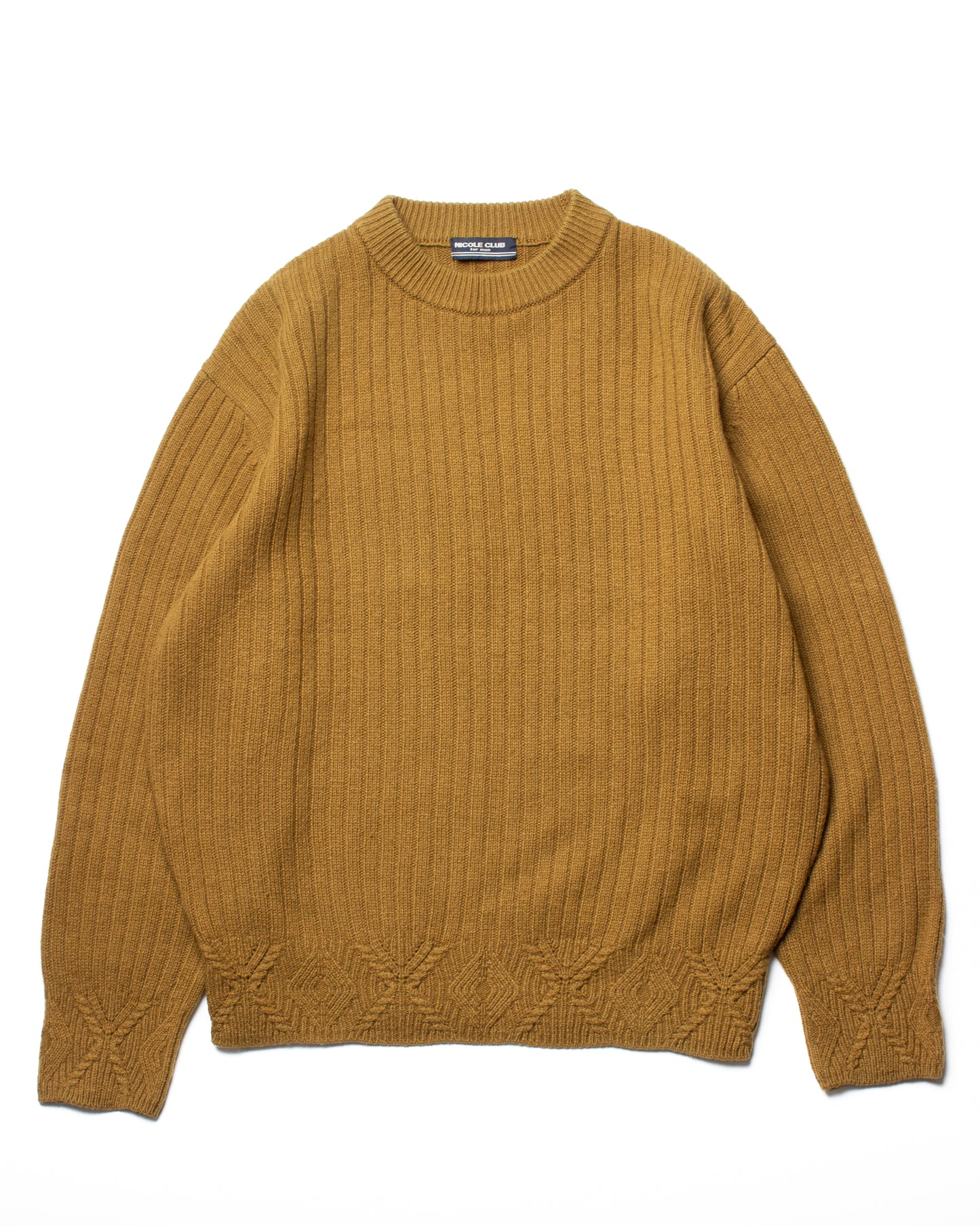 1990's Nicole Club Knit with Diamond Motif Cuffs (M)