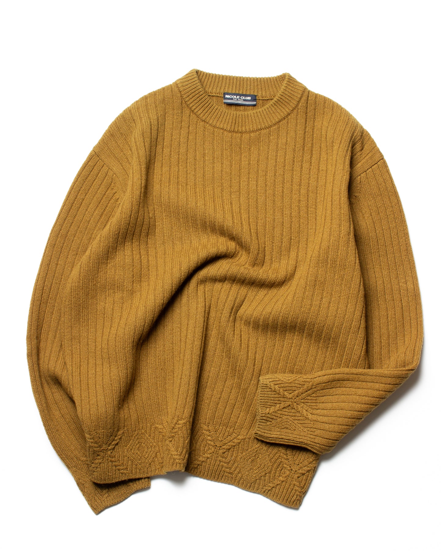 1990's Nicole Club Knit with Diamond Motif Cuffs (M)