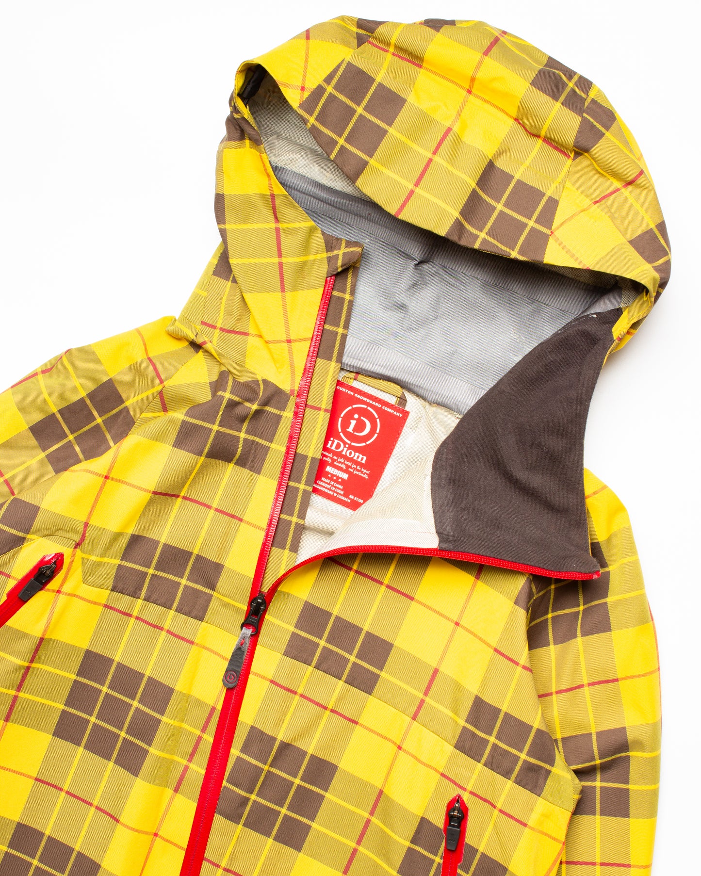 2007 Burton iDiom Yellow Plaid Slant Jacket (M)
