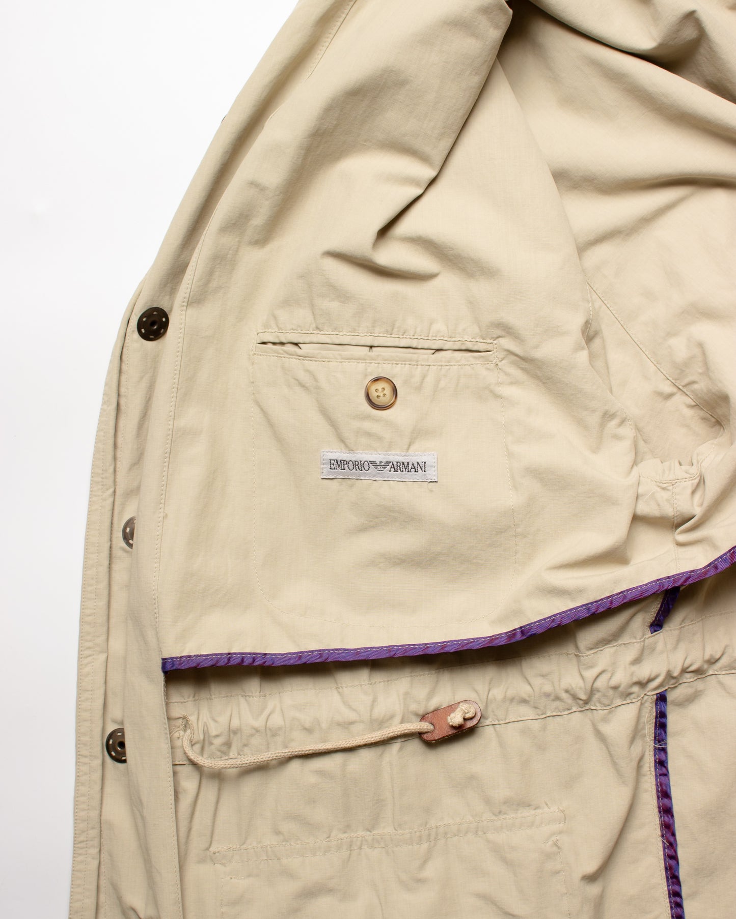 SS2000 Emporio Armani Wrap Hood Cotton Parka (L)
