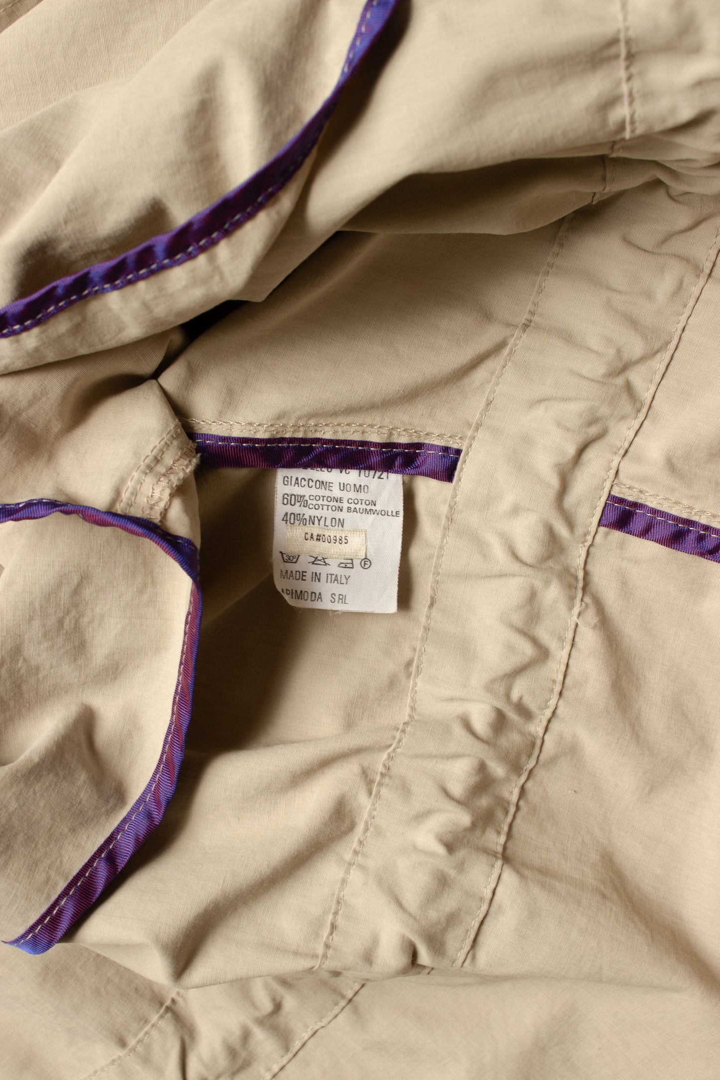 SS2000 Emporio Armani Wrap Hood Cotton Parka (L)