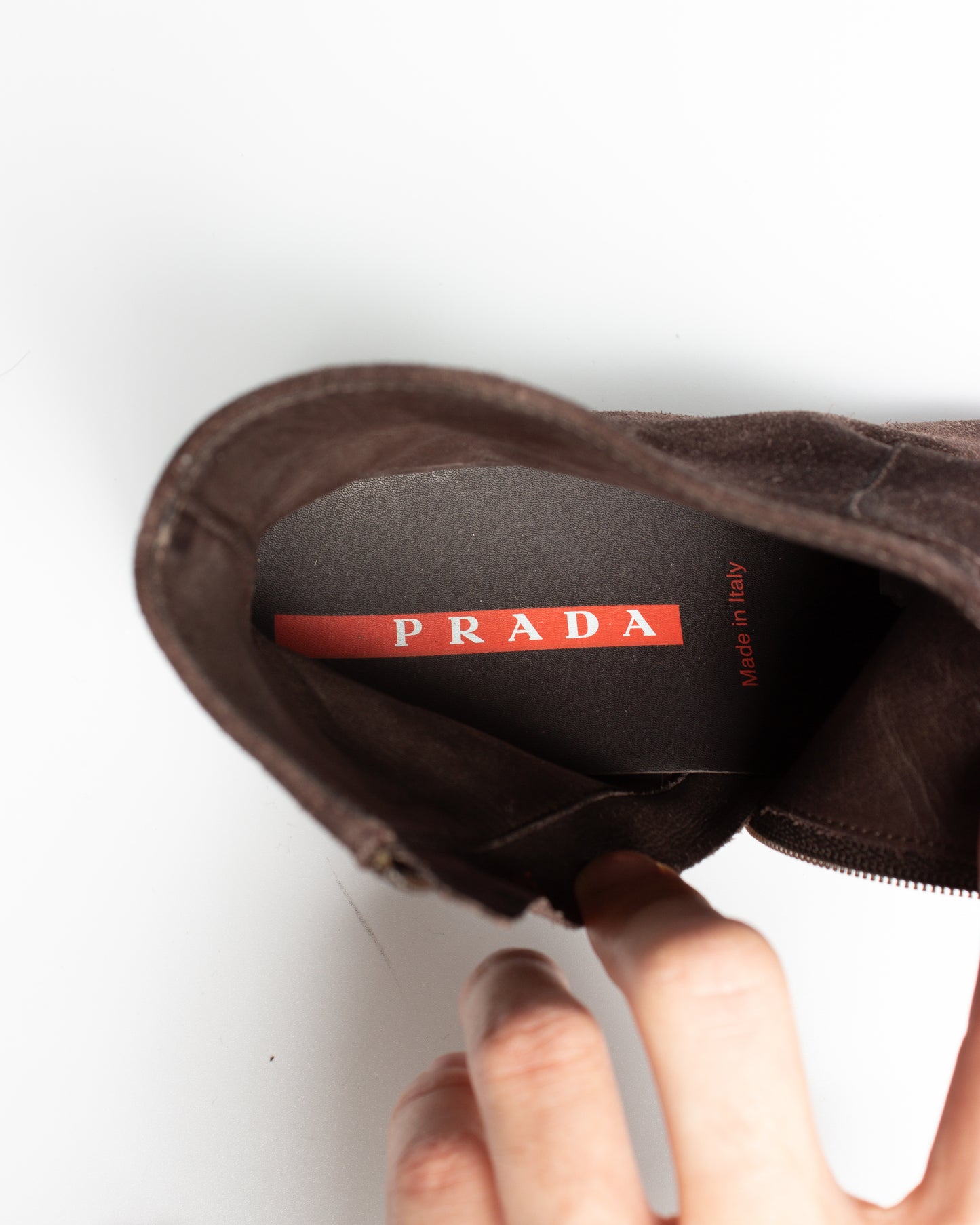 Vintage Prada Suede Ankle Boots (US6.5W)