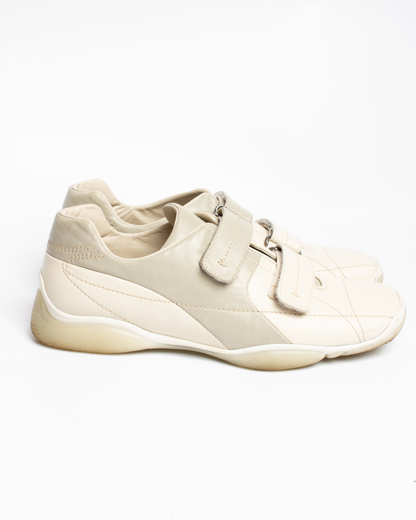 Vintage Prada Velcro Leather Sneakers (US10.5)