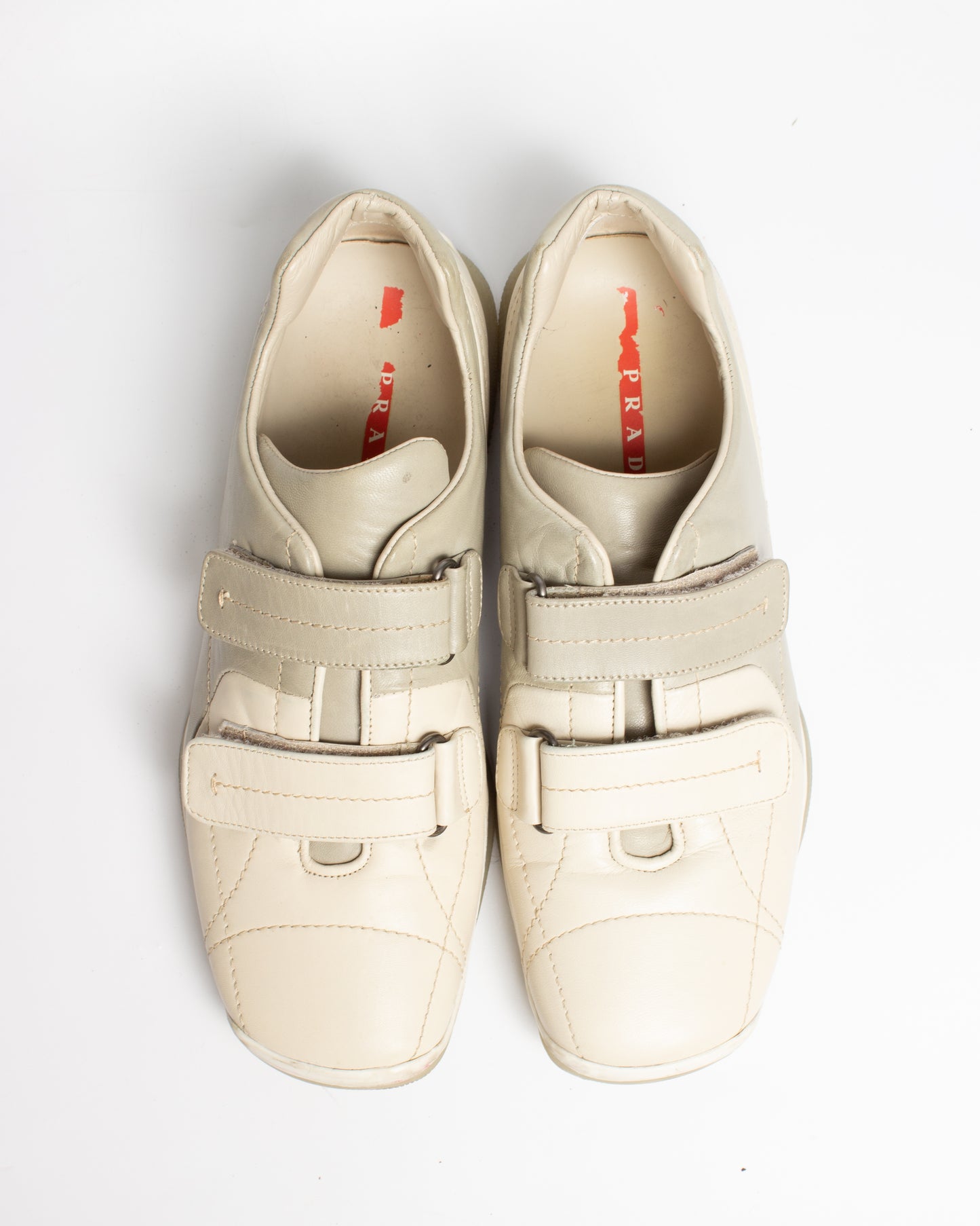 Vintage Prada Velcro Leather Sneakers (US10.5)