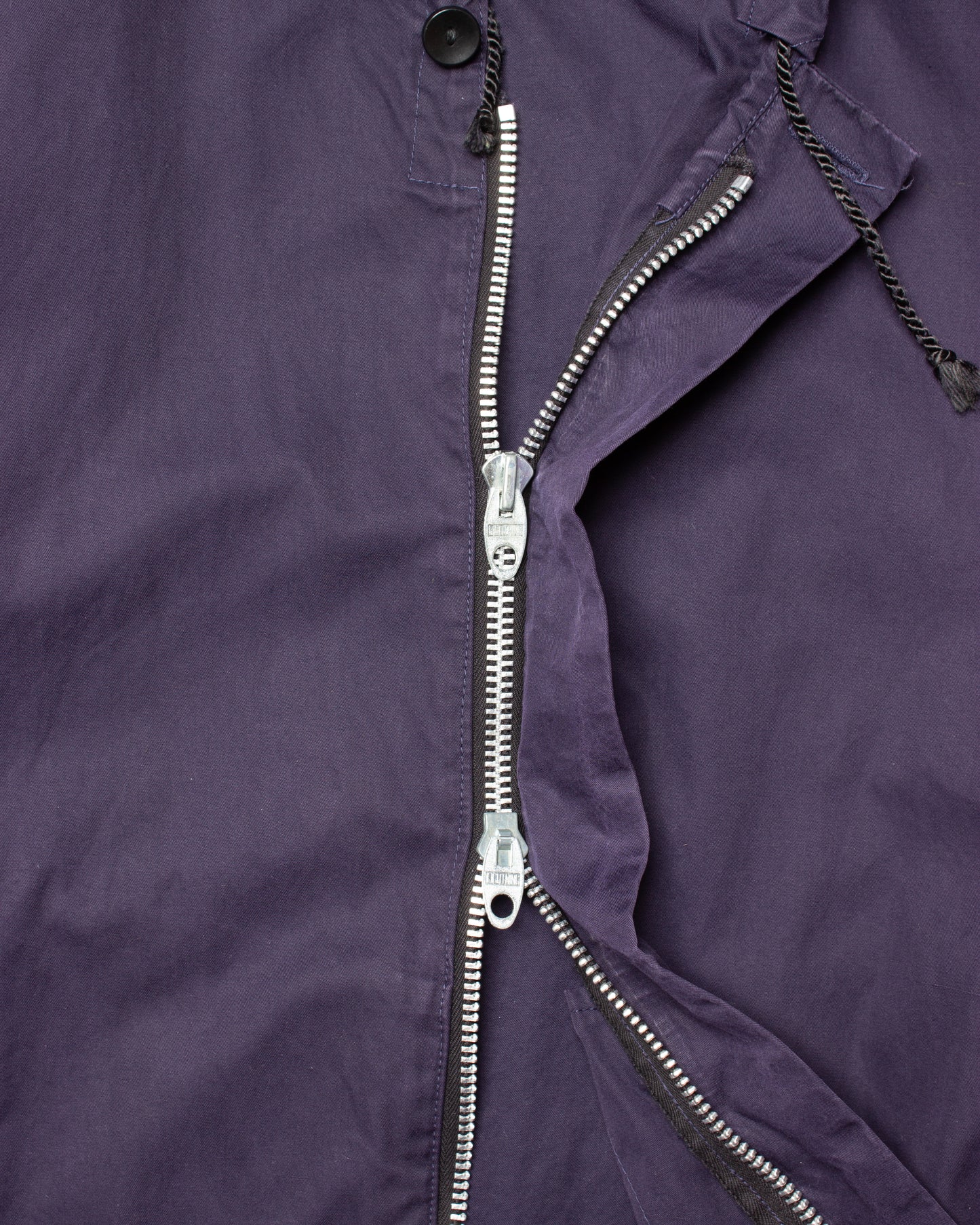 1970's Canadian Brand Leather Detail Cotton Coat (M)