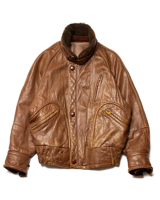 1980's Nicole by Mitsuhira Matsuda Leather Bomber (M-L)