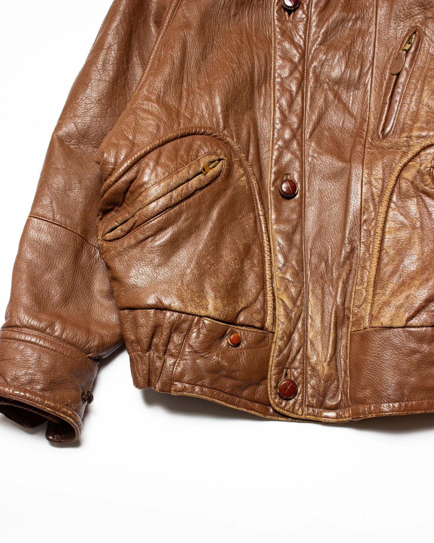 1980's Nicole by Mitsuhira Matsuda Leather Bomber (M-L)