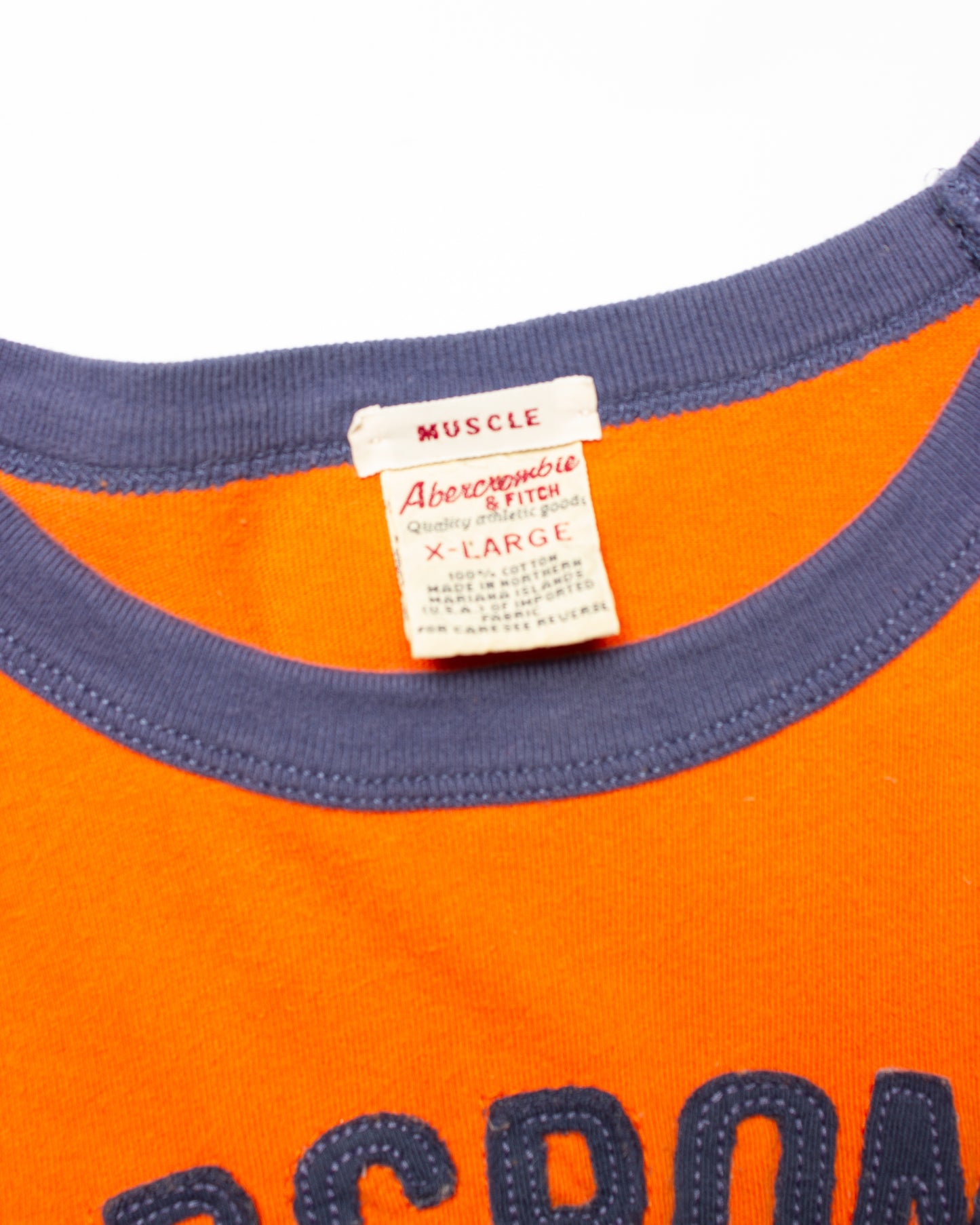 2000's Abercrombie Felted Logo Tee (L)