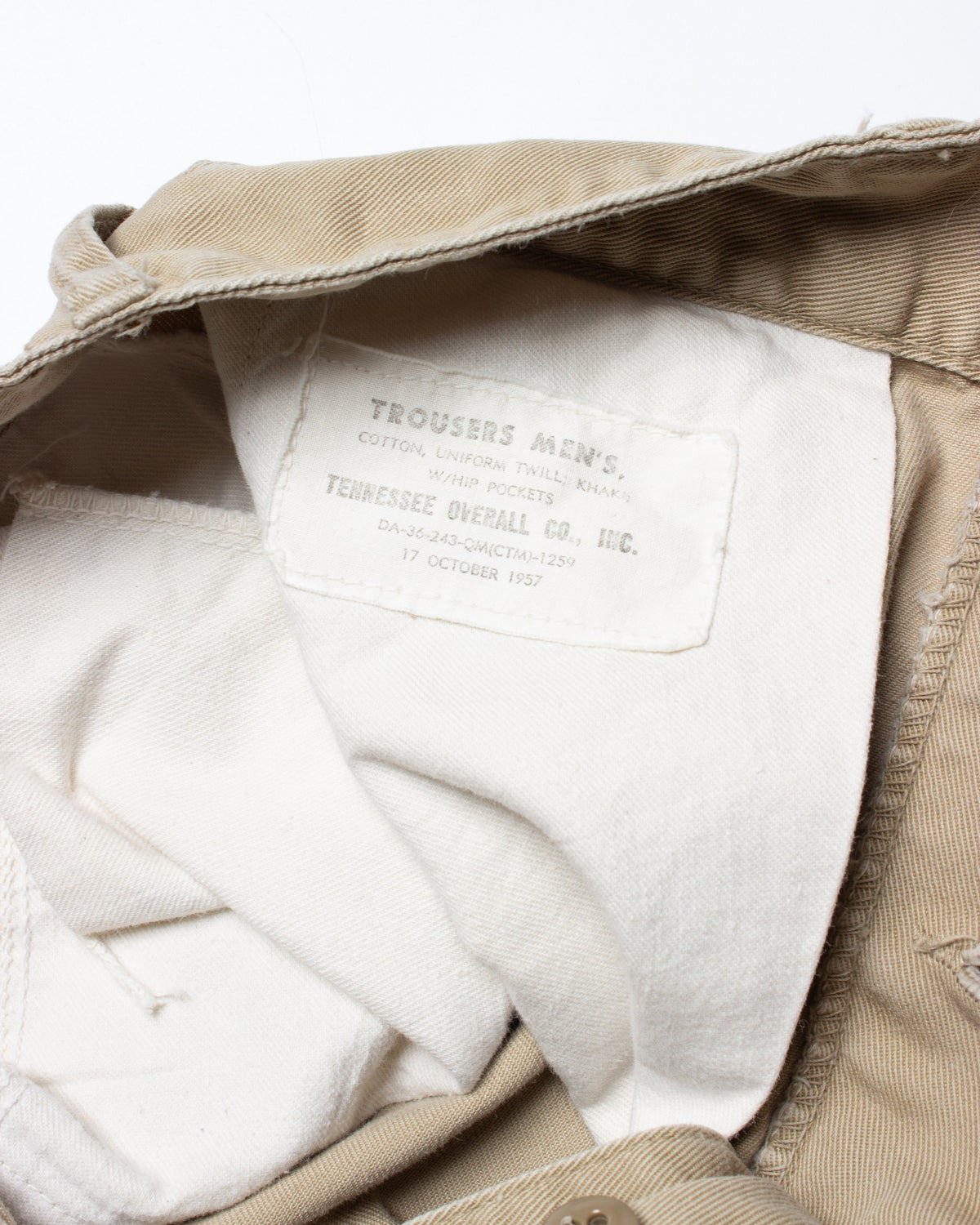 1957 Khaki Officer Chino Trousers (28)
