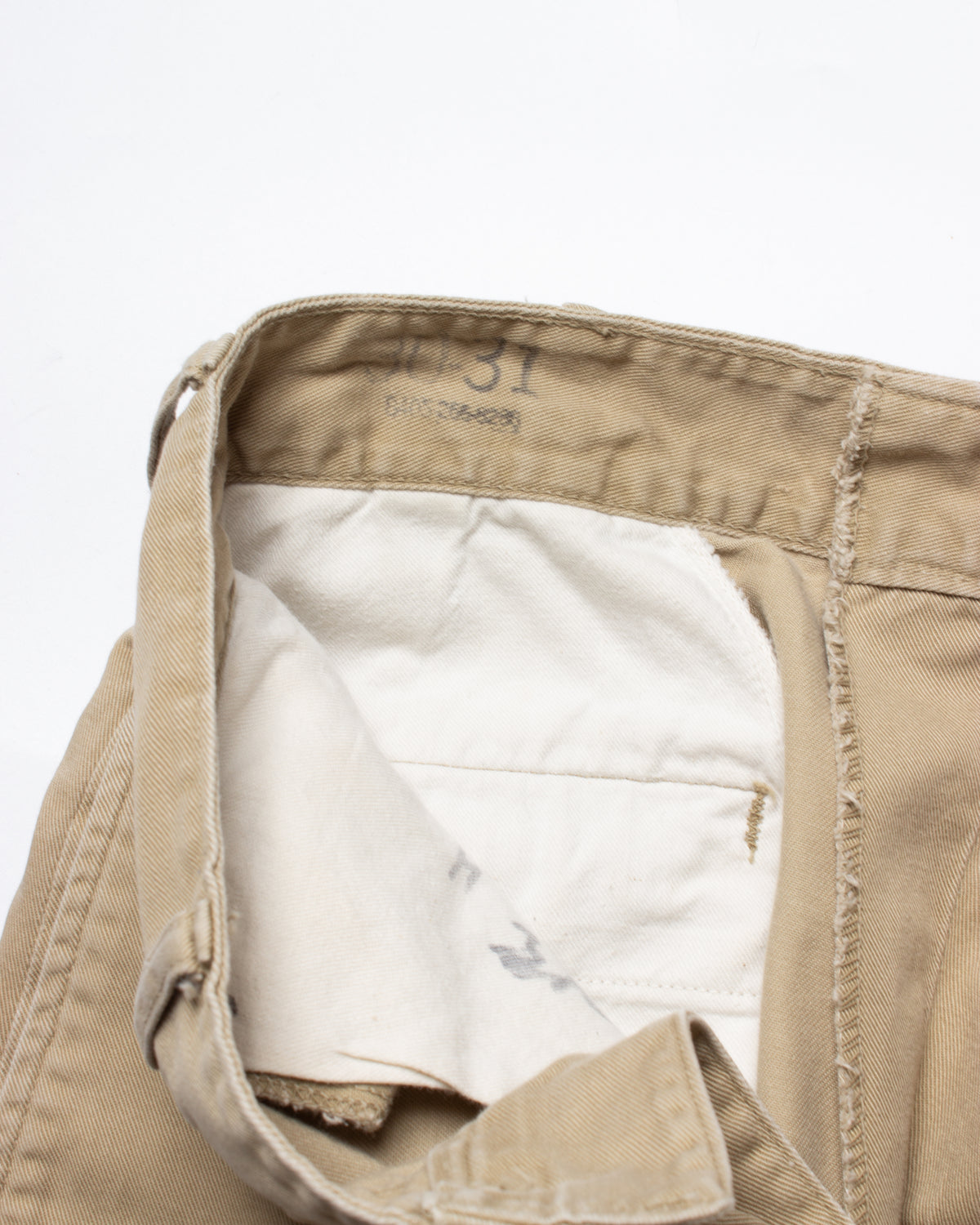 1957 Khaki Officer Chino Trousers (28)
