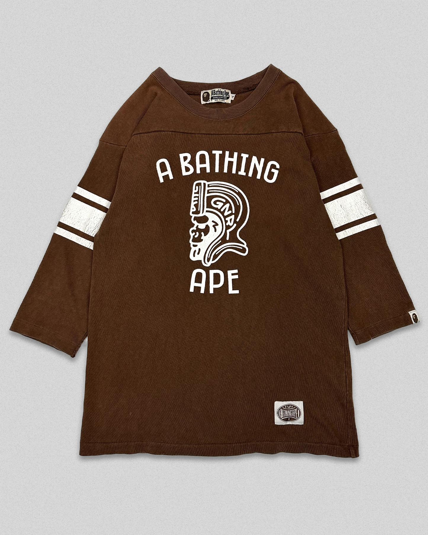 00's Bape General Football 3/4 Sleeve Tee (M)
