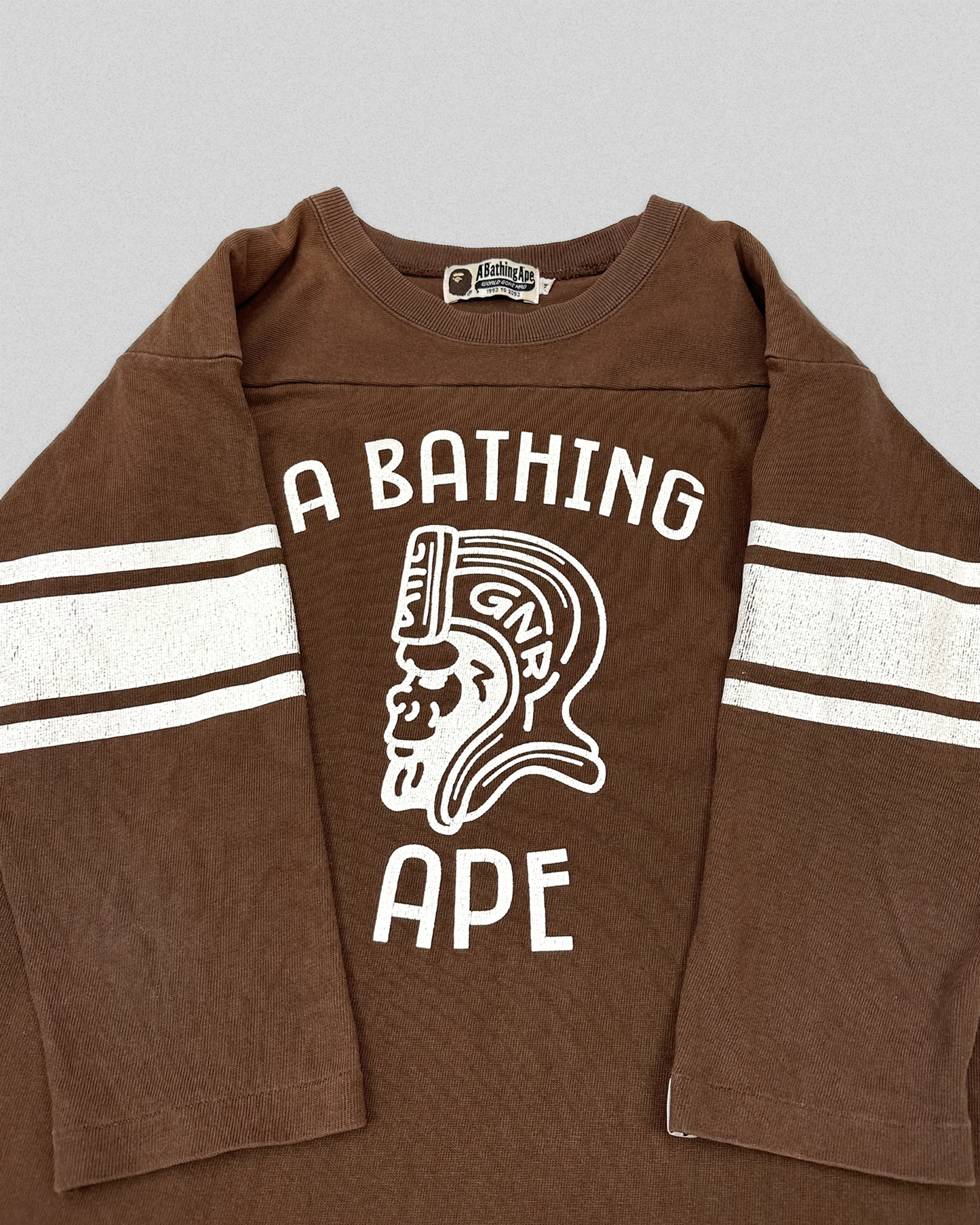 00's Bape General Football 3/4 Sleeve Tee (M)