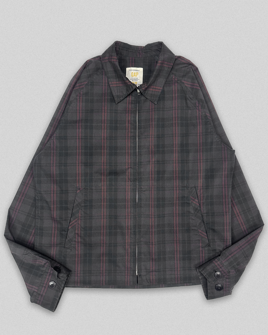 02' GAP Plaid Collared Jacket (M)