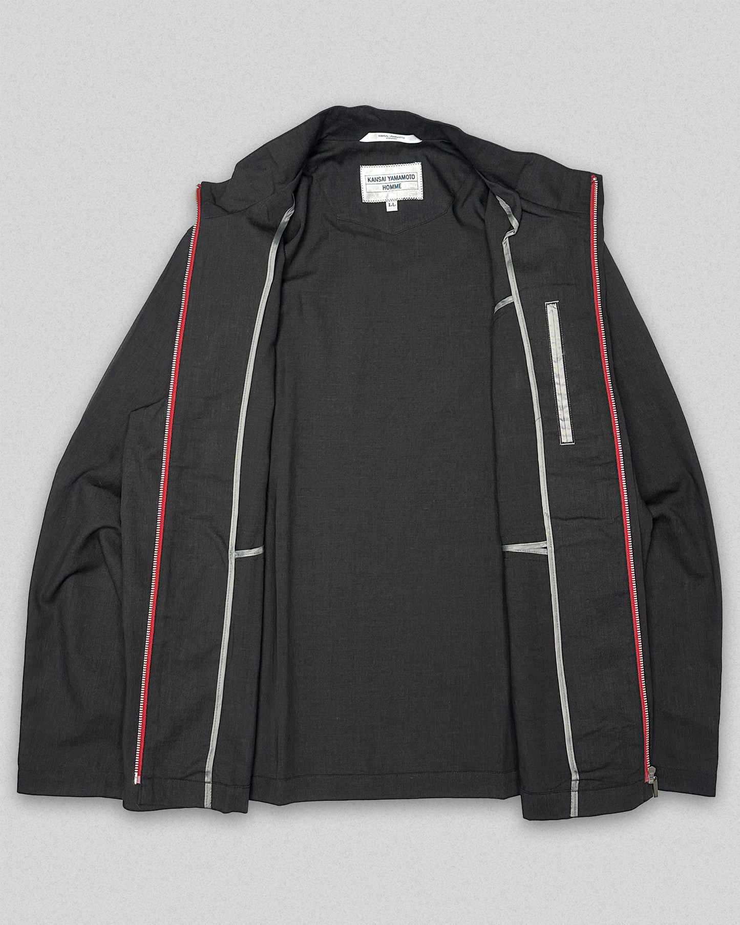 00's Kansai Yamamoto Homme Hemp Blend Zip-Up (L)