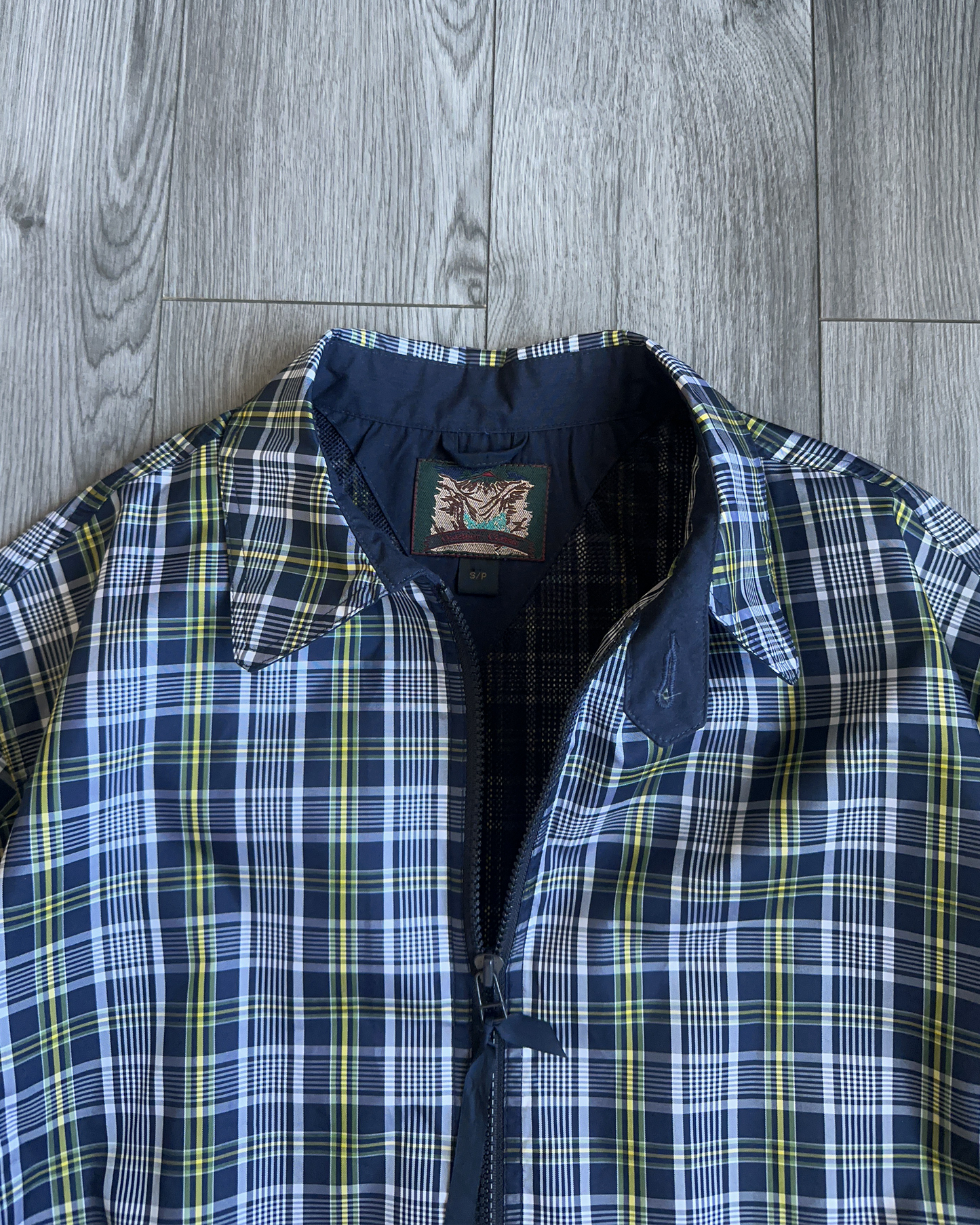 Vintage Plaid Nylon Swing Jacket (M)