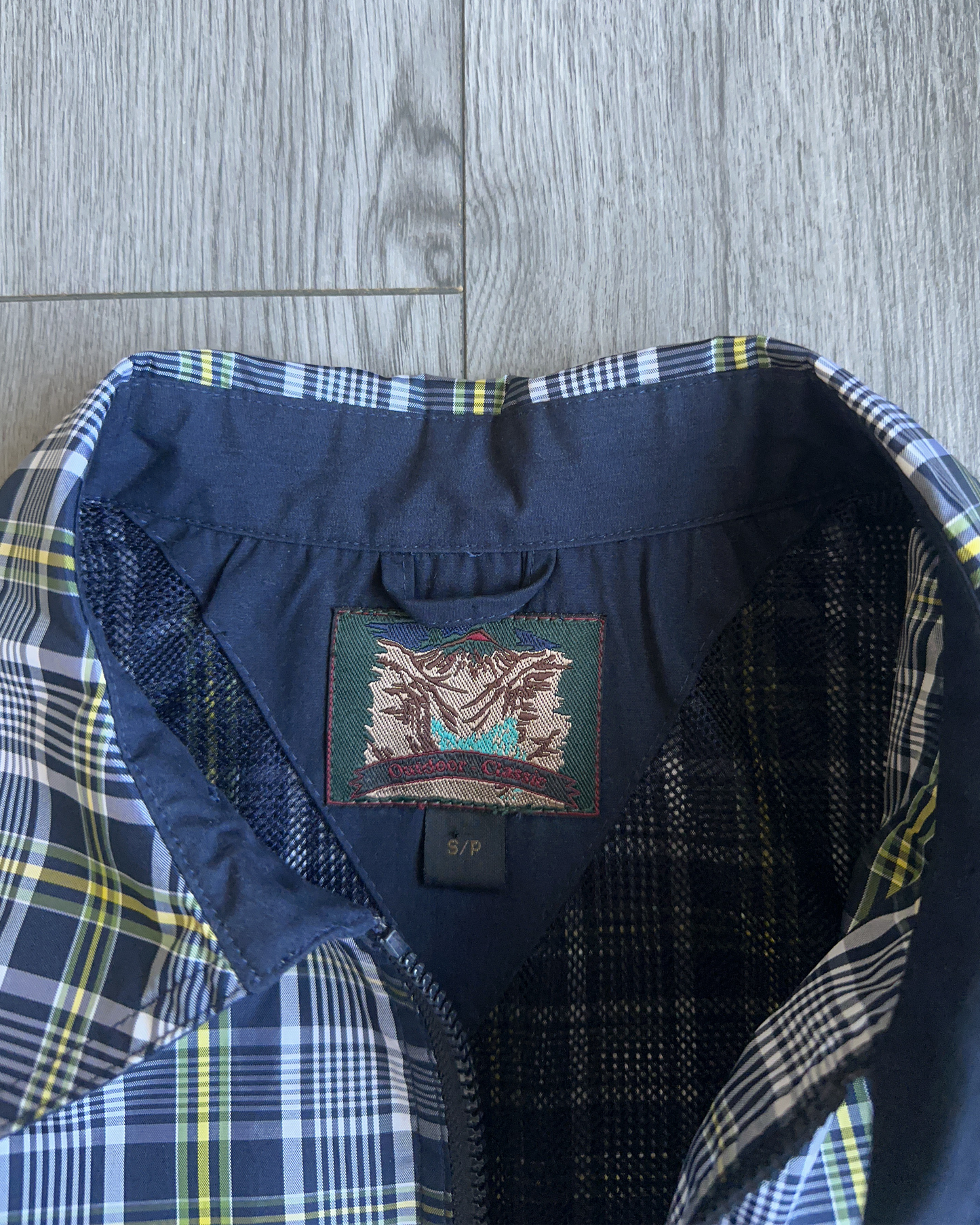 Vintage Plaid Nylon Swing Jacket (M)