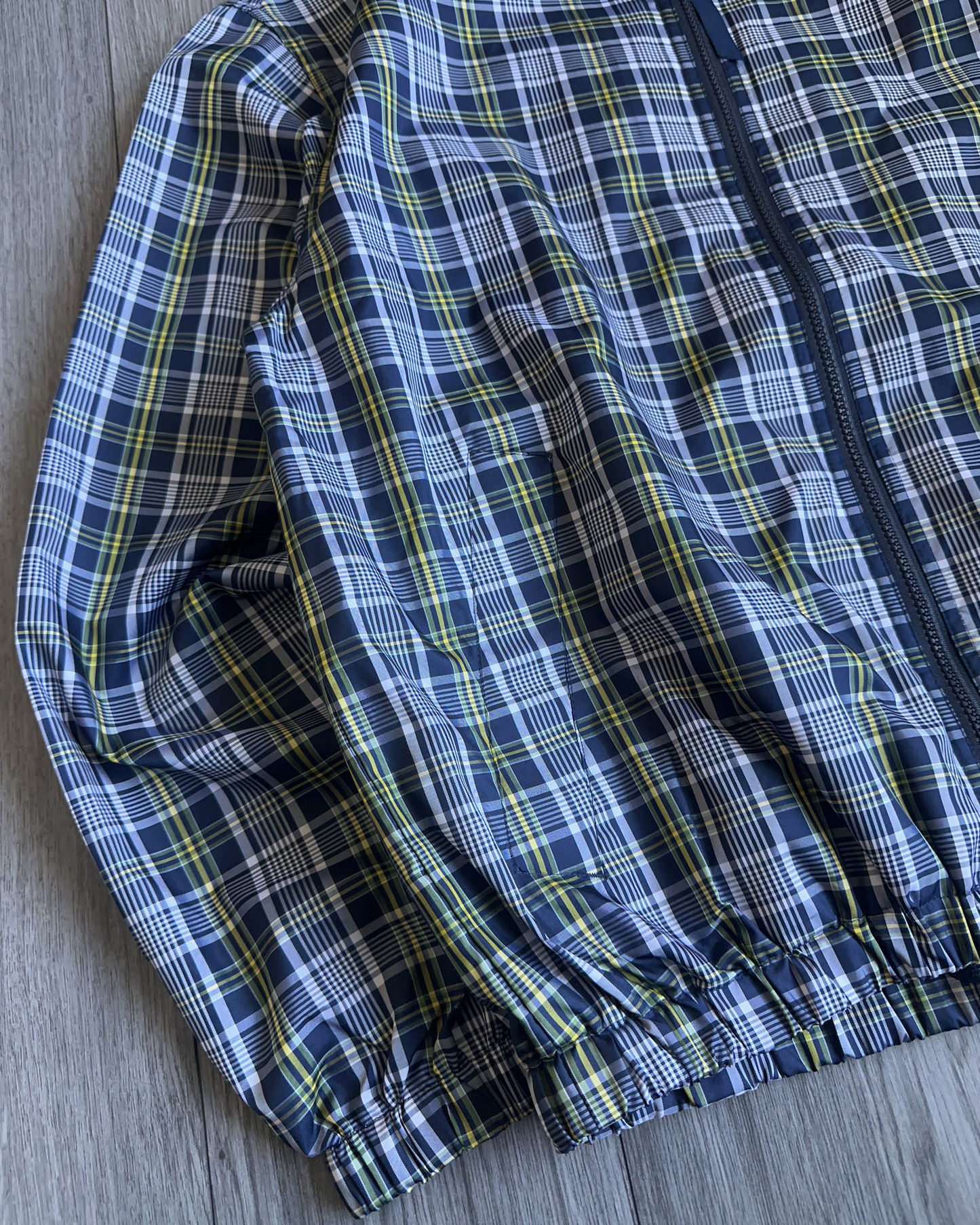 Vintage Plaid Nylon Swing Jacket (M)