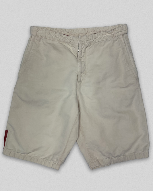 00's Prada Linen Blend Shorts (30)