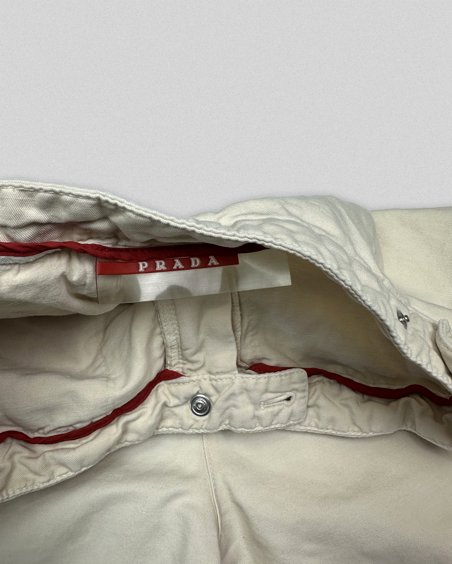 00's Prada Linen Blend Shorts (30)